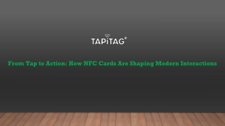 From Tap to Action: How NFC Cards Are Shaping Modern Interactions