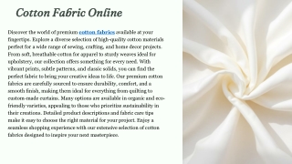 Cotton Fabric Online - Zarinama