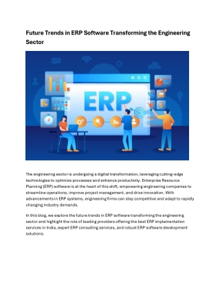 Future Trends in ERP Software Transforming the Engineering Sector