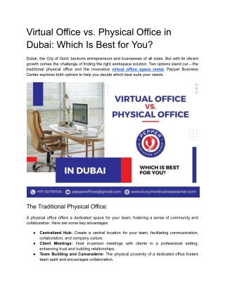 Virtual Office vs. Physical Office in Dubai_ Which Is Best for You_