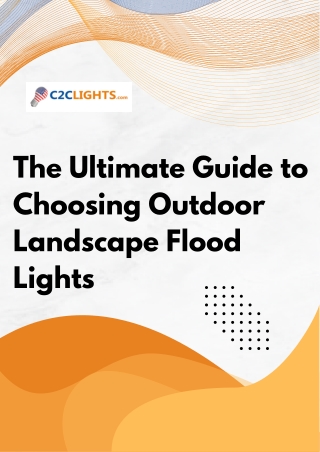 The Ultimate Guide to Choosing Outdoor Landscape Flood Lights