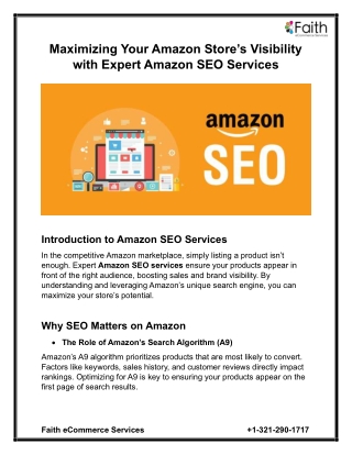 Maximizing Your Amazon Store’s Visibility with Expert Amazon SEO Services