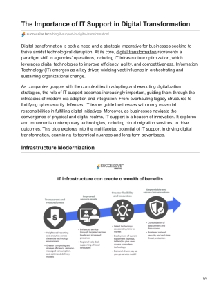 The Importance of IT Support in Digital Transformation