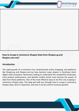 Scrape E-commerce Shopee Data - Web Scraping Shopee Product