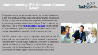 IRS Innocent Spouse Relief Protect Your Finances Today