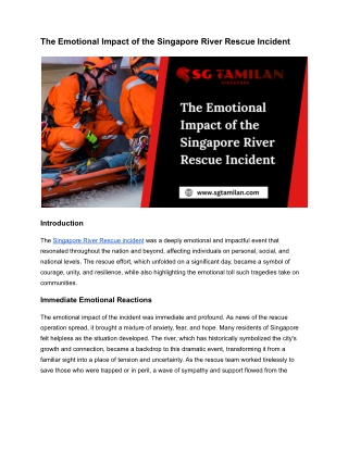 _The Emotional Impact of the Singapore River Rescue Incident