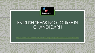 English Speaking Course in Chandigarh