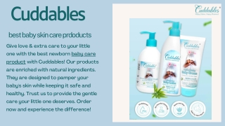 Cuddables best baby skin care products