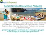 Goa Honeymoon Packages