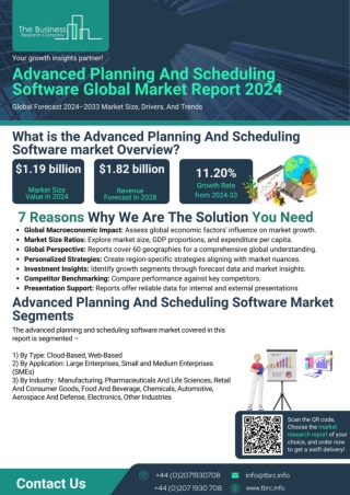 Advanced Planning And Scheduling Software Global Market Report 2024