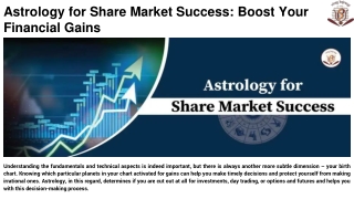 Astrology for Share Market Success Boost Your Financial Gains