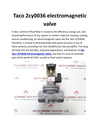 Taco 2cy0036 electromagnetic valve