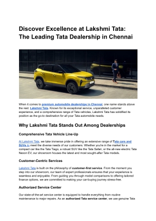 Discover Excellence at Lakshmi Tata_ The Leading Tata Dealership in Chennai