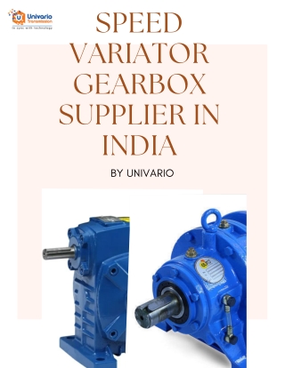Speed Variator Gearbox Supplier in India PDF (1)