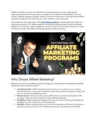 What Affiliate Marketing Programs Are Great for Beginners?