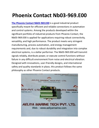 Phoenix Contact Nb03-969.E00