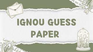 IGNOU Project and Synopsis