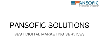 PANSOFIC SOLUTIONS-DIGITAL MARKETING SERVICES