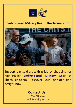 Embroidered Military Gear  Thechitsinn.com