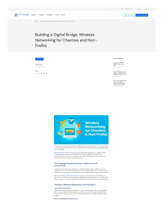 Wireless Networking for Charities and Non-Profits