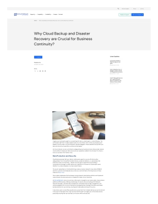 Why Cloud Backup and Disaster Recovery are Crucial for Business Continuity