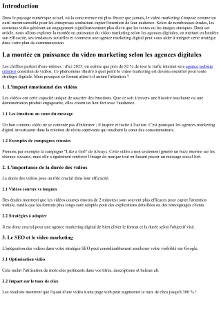 La montée en puissance du video marketing selon les agences digitales