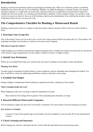 The Comprehensive Checklist for Booking a Motorcoach Rental