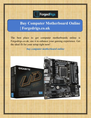 Buy Computer Motherboard Online | Forgedrigs.co.uk