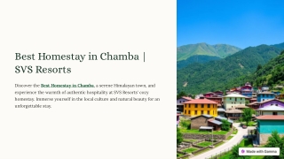 Best Homestay in Chamba | SVS Resorts