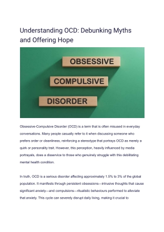 Understanding OCD_ Debunking Myths and Offering Hope