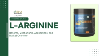 L-arginine: Amino acid with Benefits, Mechanism, Uses, and Market Insights