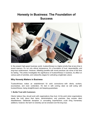 Honesty in Business_ The Foundation of Success
