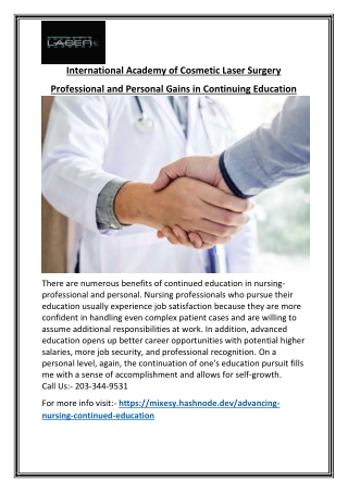Nursing Career Through Continued Education