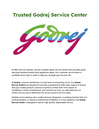 Trusted Godrej Service Center
