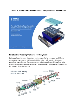 The Art of Battery Pack Assembly Crafting Energy Solutions for the Future