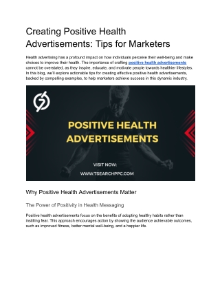 Creating Positive Health Advertisements_ Tips for Marketers