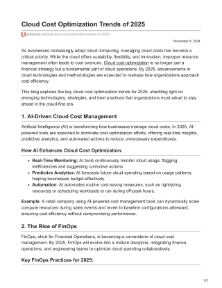 unicloud.co-Cloud Cost Optimization Trends of 2025