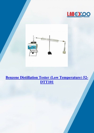 Benzene Distillation Tester (Low Temperature) 52-DTT101