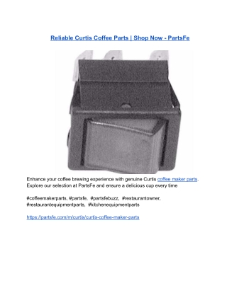 Reliable Curtis Coffee Parts _ Shop Now - PartsFe