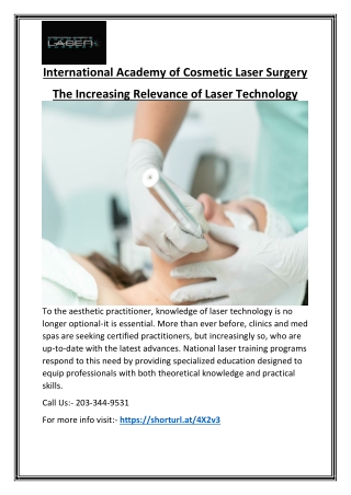Laser Institute in Texas National Laser Training Excellence