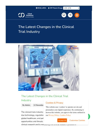 The Latest Changes in the Clinical Trial Industry | Clival Database