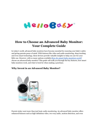 Best baby monitor with video and audio