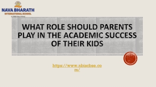 What Role Should Parents Play in the Academic Success of Their Kids