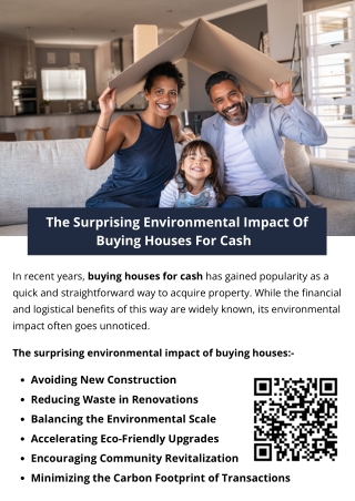 The Surprising Environmental Impact Of Buying Houses For Cash