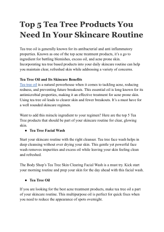 Effective acne treatments for spotless, healthy skin