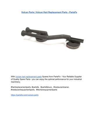 Vulcan Parts _ Vulcan Hart Replacement Parts - PartsFe
