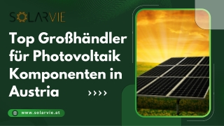 Top Photovoltaik komponenten für Ihr Zuhause | Solarvie GmbH