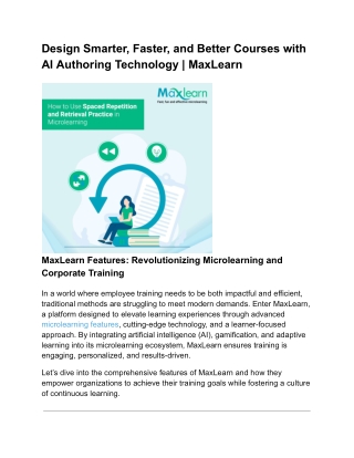 Design Smarter, Faster, and Better Courses with AI Authoring Technology _ MaxLearn