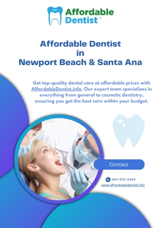 Affordable Dentist in Newport Beach & Santa Ana