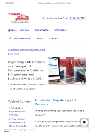 Registering a UK Company as a Foreign Resident in 2024